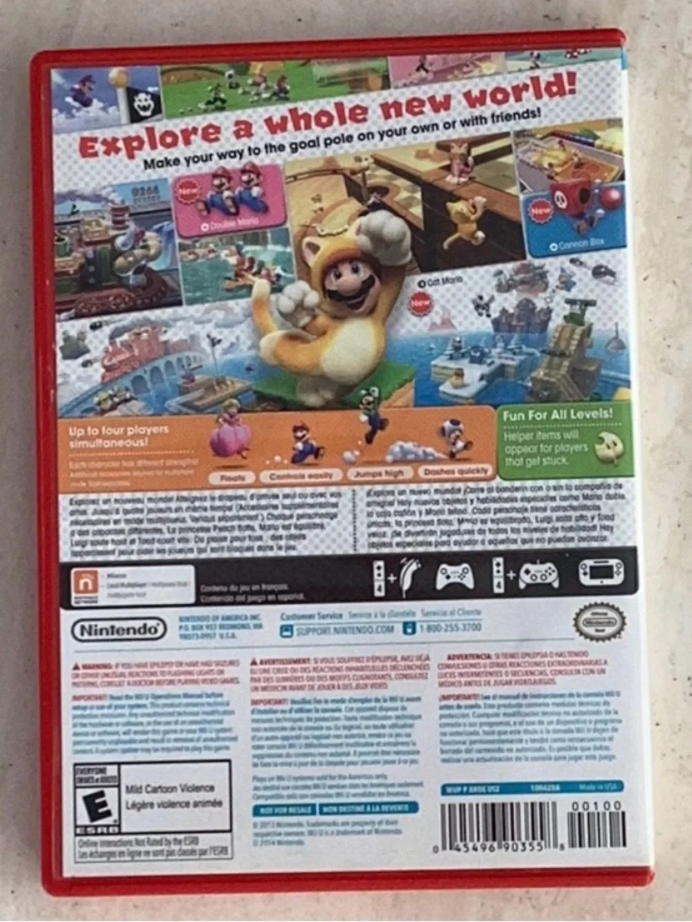 Super Mario 3D World Nintendo Wii U Game CIB Tested